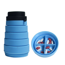 Premium Collapsable Bottle Withe Extra Storage Cup for Medications 750ml