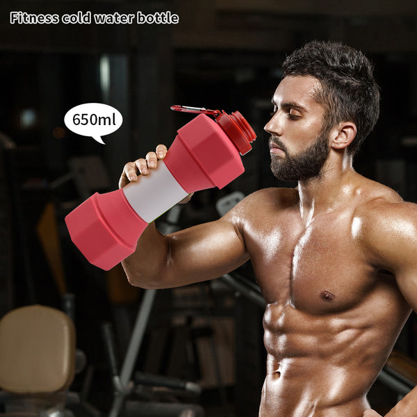 Dumbbell Collapsible Bottle for Extra Grip 650ml