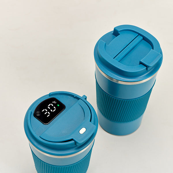 Premium Silicon Handle Smart Led Temperature Display Coffee Cup 380ml