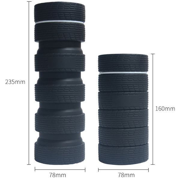 Tyre Shape Collapsible Water Bottle With Extreme Strength