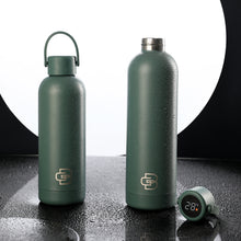 Stainless Steel Travel Insulated Vacuum Flask Smart Water Bottle With Digital Led Temperature Display Lid 750ml