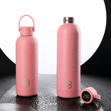 Stainless Steel Travel Insulated Vacuum Flask Smart Water Bottle With Digital Led Temperature Display Lid 750ml